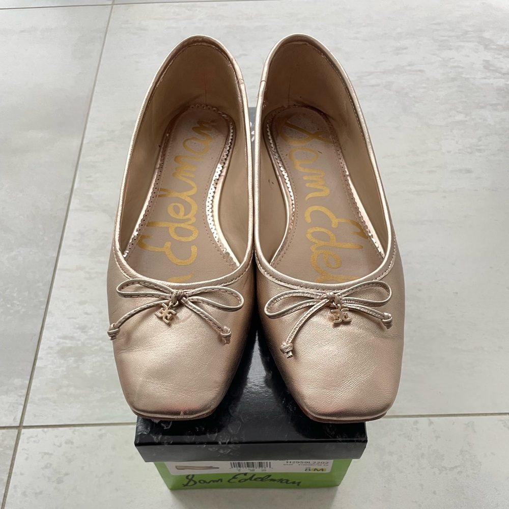 Sam Edelman, Jillie Ballet flat Square toe, Champagne color